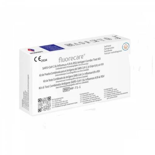 Test rapid combo 4 in 1 Gripa A+B/ Covid19/RSV, Fluorecare, 1 test/cutie