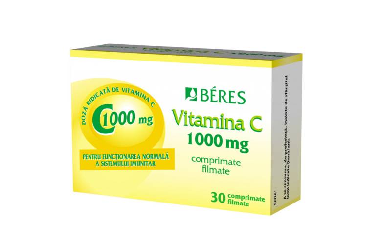 Vitamina C 1000mg, 30 comprimate, Beres