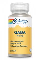 Gaba 750mg Solaray, 60 tablete, Secom
