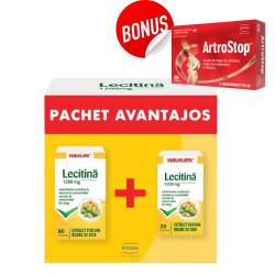 Pachet Lecitina 1200 mg, 80 capsule + 30 capsule, Walmark