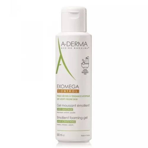 Gel spumant emolient Exomega Control, 500 ml, A-Derma