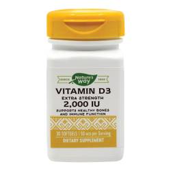 Vitamina D3 2000 UI Natures Way, 30 capsule, Secom