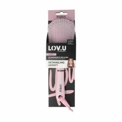 Perie de descurcat LOV.U, Wet&Dry, roz, 1 bucata, Parsa