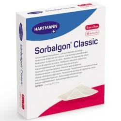 Pansament Sorbalgon classic, 5 cm x 5 cm, 10 buc, Hartmann