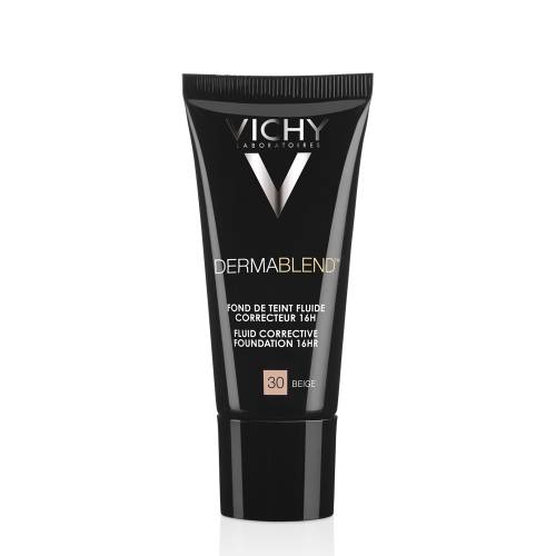 Fond de ten corector cu acoperire 16h Dermablend, Nuanta 30 Beige, 30 ml, Vichy