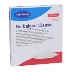 Pansament Sorbalgon Classic, 10 x 10 cm, 10 bucati, Hartmann