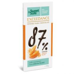Ciocolata int. amaruie 87% portocala stevie x 90g