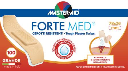 MASTER-AID Forte Med plasturi ultrarezistenti 78x20 mm x 100 buc