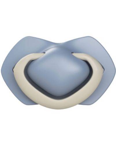CANPOL Suzeta Simetrica Silicon 6-18m Pure Color Blu 22/656