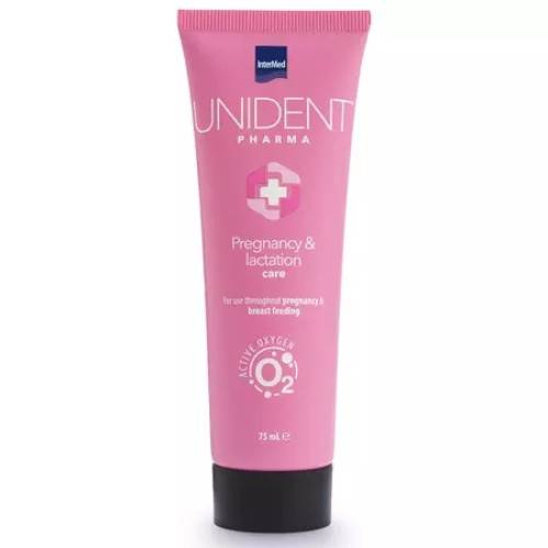 Pasta de dinți pentru perioada sarcinii si alaptarii Unident Pharma, 75 ml, Intermed