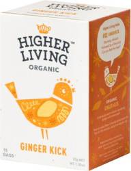 Ceai Ginger Kick Bio, 15 plicuri, Higher Living