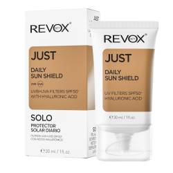 Crema de fata cu acid hialuronic SPF 50+ Just Daily Sun Shield, 30ml, Revox