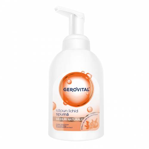 Sapun lichid spuma, uleiuri naturale, 300ml, Gerovital