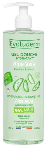 Gel de dus hidratant Aloe Vera, 500ml, Evoluderm