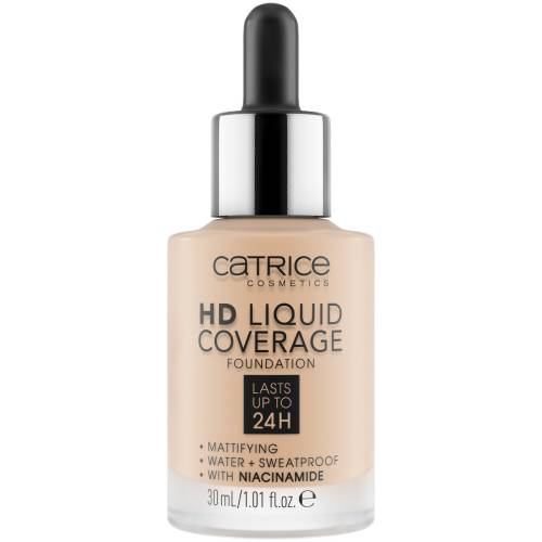 Fond de ten HD Liquid Coverage Foundation 010 - Light Beige, 30ml, Catrice