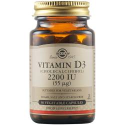 Vitamina D3 2200UI, 50 capsule, Solgar