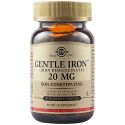 Fier cu actiune blanda Gentle Iron 20mg, 90 capsule, Solgar