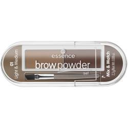 Set pentru sprancene brow powder 01 - light & medium, 2.3g, Essence