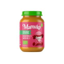 Piure de legume cu vita, eco-bio, 190g, Mamuko
