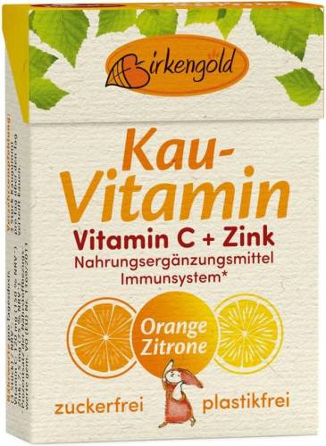 Bomboane cu xylitol, vitamina C si Zinc, 28g, Birkengold