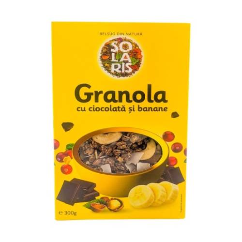 Granola cu Ciocolata si Banane, 300 g, Solaris