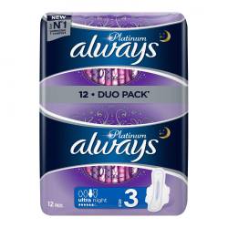 Always Platinum Night Duo Pack Absorbante Size3 12 bucati