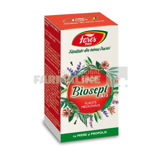 Biosept A13 Sirop cu Miere, Vitamina C Si Propolis 100ml