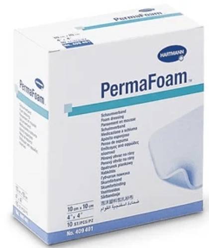 Hartmann Permafoam Classic Pansament din spuma 10 cm x 10 cm 10 bucati