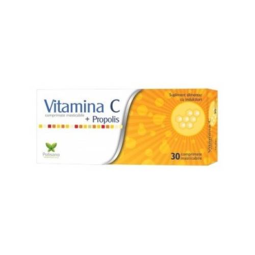 Vitamina C + Propolis 30 comprimate masticabile
