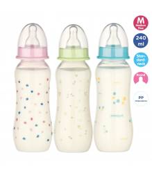 Baby Nova 45010 Biberon cu gat standard M 0-24 luni 240 ml