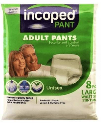 Incoped Scutece pentru adulti tip chilot L 8 bucati