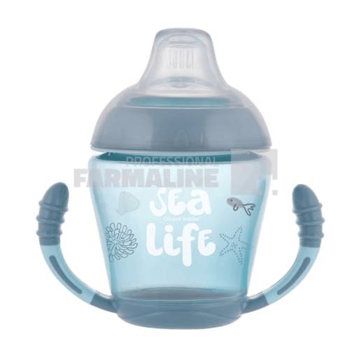 Canpol 56/501 Canita gri Sea life anti-varsare 9+ luni 230 ml