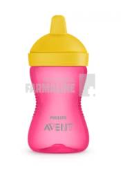 Avent SCF804/04 Cana cu tetina de formare dura, +18 luni roz 300 ml