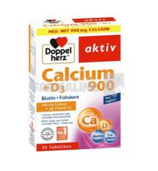 Doppelherz Calciu 900 + D3 + Biotina + Acid folic 30 tablete
