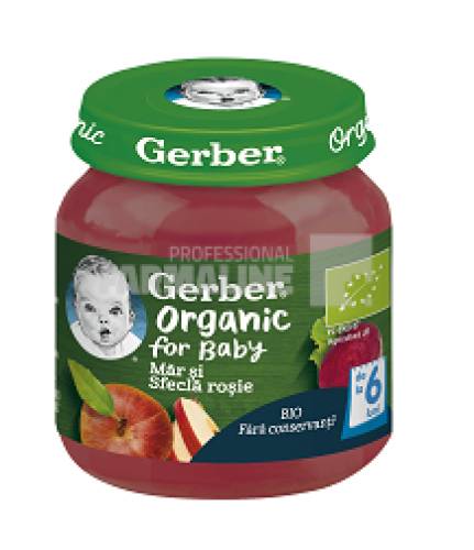 Gerber Piure Bio din mar si sfecla rosie 4 luni+ 125g