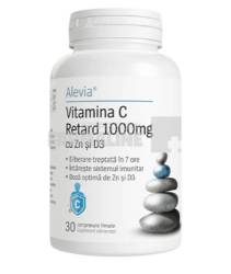Alevia Vitamina C retard 1000 mg cu Zn si D3 30 comprimate filmate