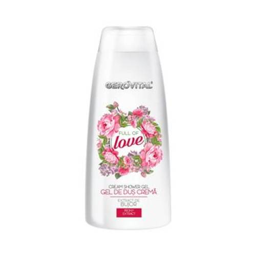 Gerovital Full of Love Gel de dus crema cu Extract de Bujor 400 ml