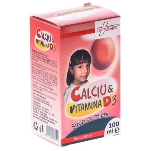 Calciu si Vitamina D3 Sirop 100 ml