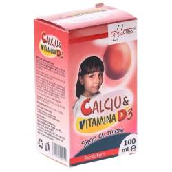 Calciu si Vitamina D3 Sirop 100 ml