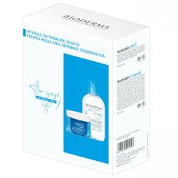 Bioderma Pachet Hydrabio Crema hidratanta piele uscat/sensibila 50 ml + Hydrabio H2O Apa Micelara 250 ml