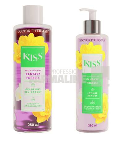 Fiterman Pachet Kiss - gel de dus Fantasy Freesia 250 ml + Lotiune corp 250 ml