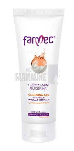 Farmec Crema de maini cu glicerina 24%, vitamina E si minerale esentiale 150 ml