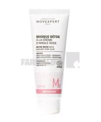 Novexpert Masca Detox cu argila roz,textura cremoasa - magnesium 75 ml