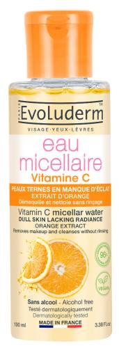 Apa micelara pentru demachere cu Vitamina C, 100ml, Evoluderm