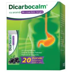 Dicarbocalm cu aroma de coacaze negre 351.9mg/400mg - 20 plicuri