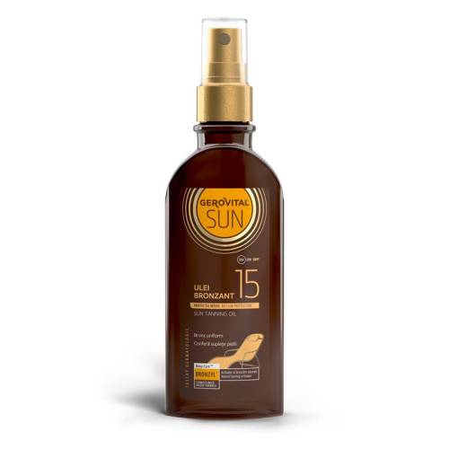 Gerovital Sun Ulei Bronzant SPF 15, 150ml, Farmec