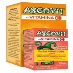 Pachet Ascovit Orange, 60 Comprimate + Capsuni 20 Comprimate, Perrigo