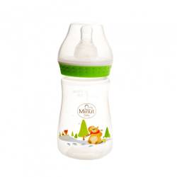 Biberon cu tetina Ursul pacalit de vulpe pentru +3 luni Baby, 125ml, Minut