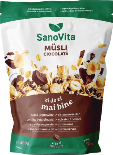 Musli cu ciocolata, 400g, SanoVita