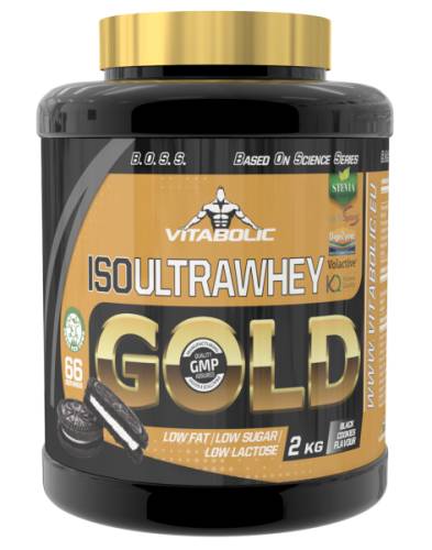 ISO UltraWhey Gold cu aroma Black Cookies, 2kg, Vitabolic